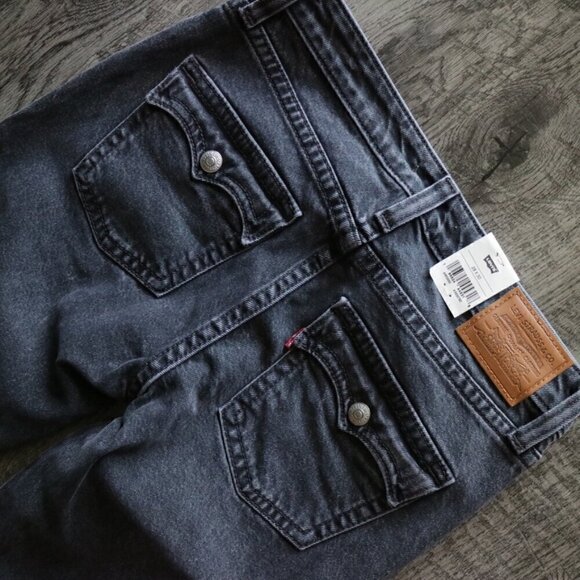 NWT Levi's Noughties Bootcut Black Low Rise Denim Jeans Size 28 - Picture 7 of 8